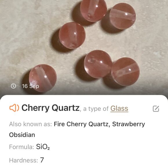 Cherry Quartz Short Necklace with Silver Cat on the Moon Pendant - Picture 12 of 13